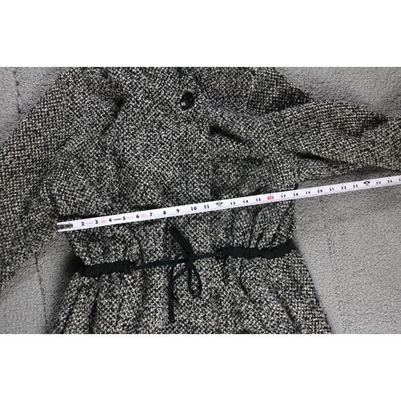 Free People Coat Womens Small Satellite Image Tweed Hooded Swing Wool Blend - Picture 9 of 12
